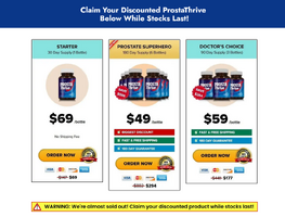 Different bundles with discounts of ProstaThrive