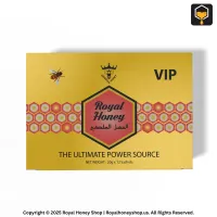 Royal Honey VIP gold and black packaging in 3D rendered format