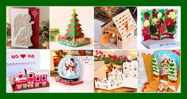 8 Wonderful Christmas Card SVG Designs to Make with Your Cricut (Featuring Our New 3D Angel!)