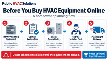 Buying Equipment Online Process with Public HVAC