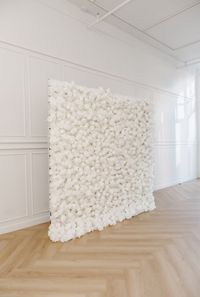  Silk white flowers complemented by touches of greenery. 5D standing eight feet tall by eight feet wide. A hand created piece by Rose Morning.