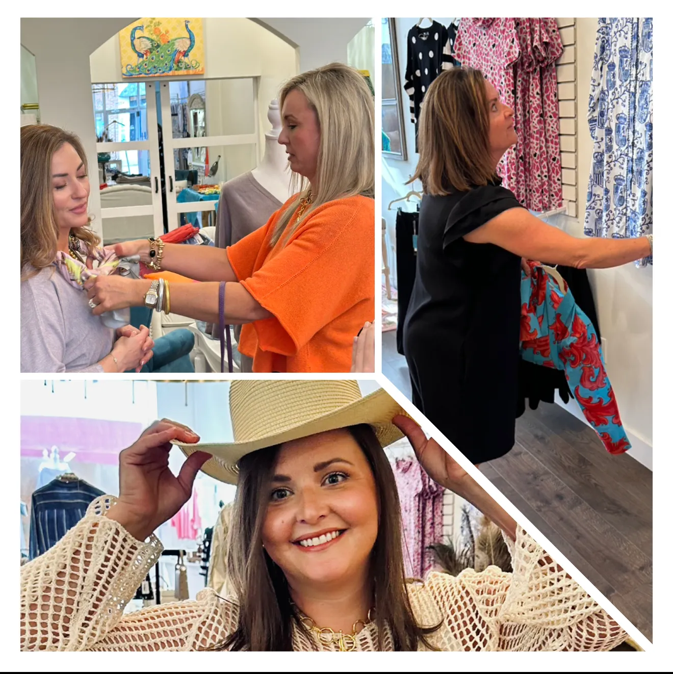 Happy customer trying on combat boots in our store, warm lighting, casual setting, focus on footwear and customer's smile, no human shapes or faces