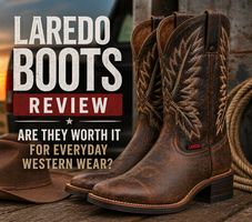 Laredo cowboy boots for everyday western wear on concrete and gravel surfaces