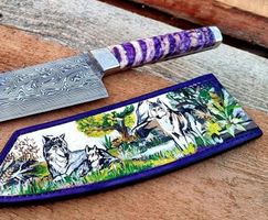 stabilized mammoth tooh purple on knifehandl