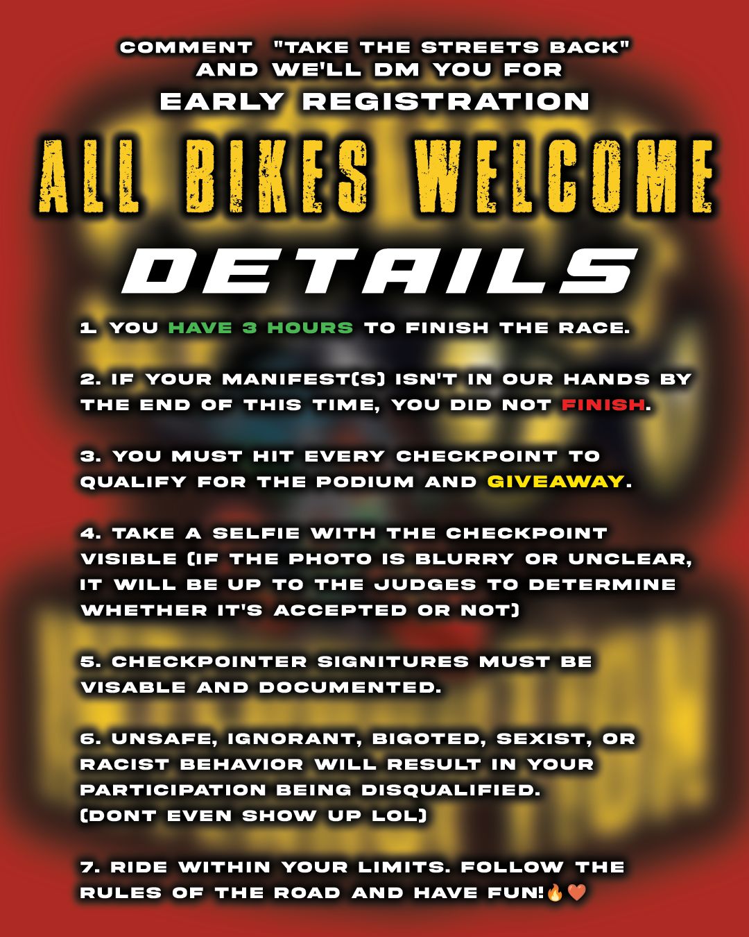 Race rules and details