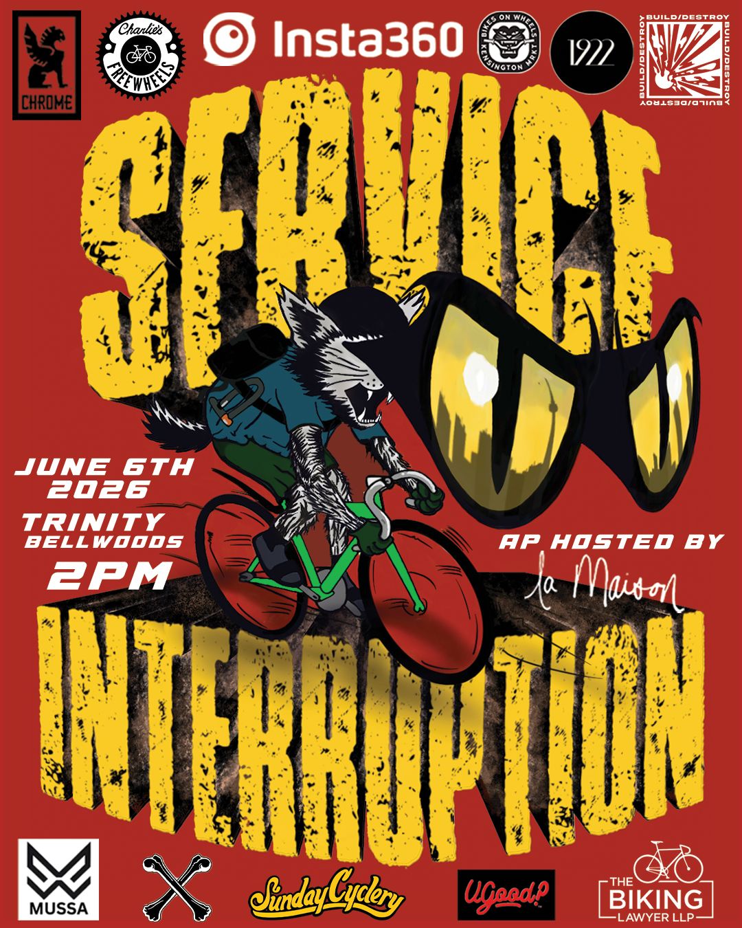 Service Interruption 2026 — June 6 at Trinity Bellwoods, 2PM
