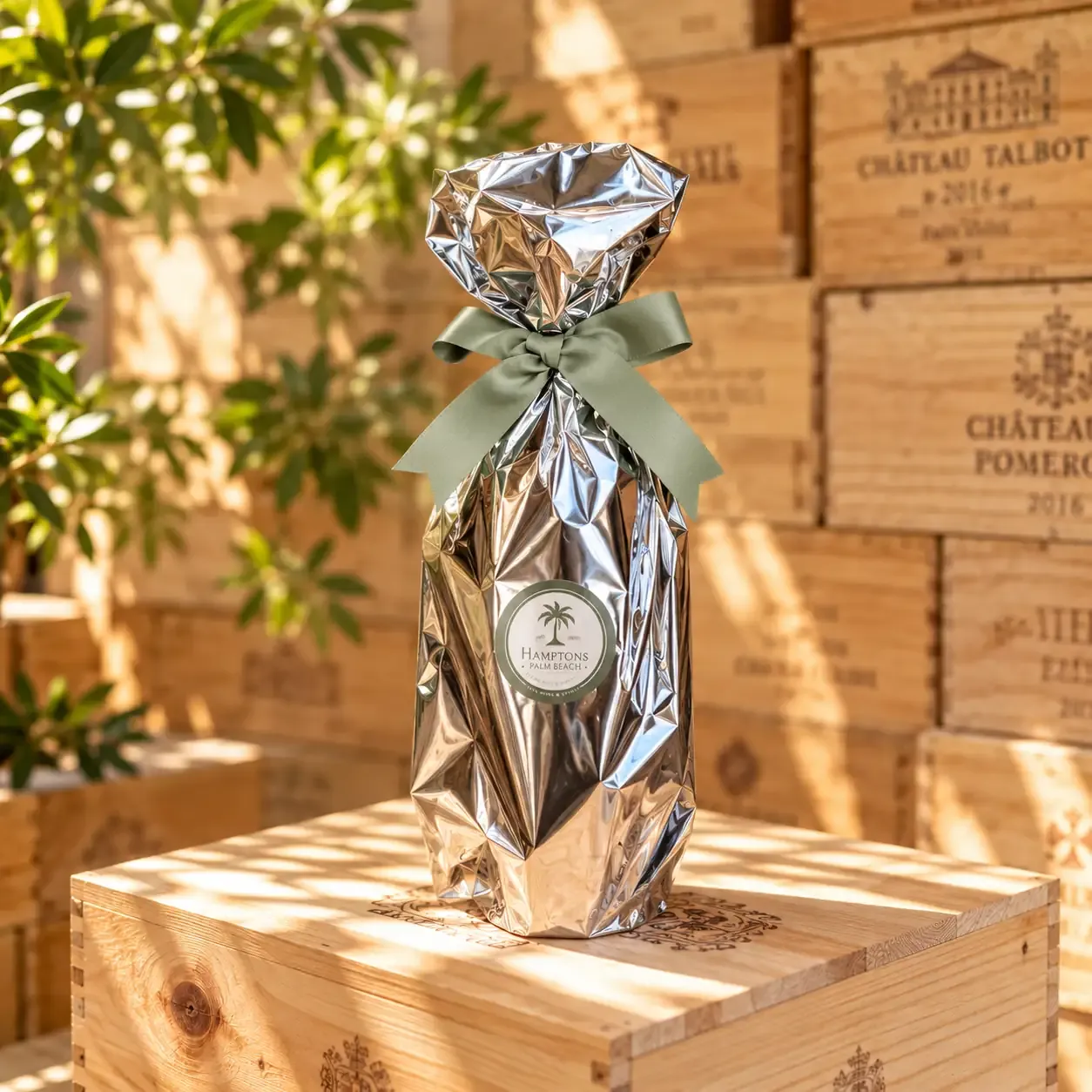 Complimentary signature gift wrapping without a gift bag