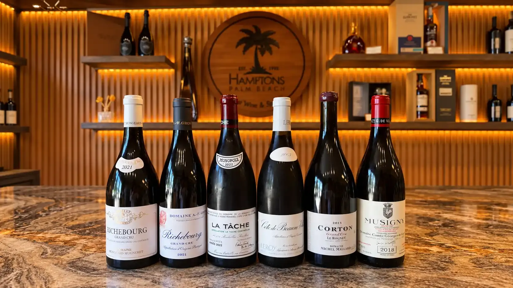 Fine wines presented for a personalized private wine sourcing experience