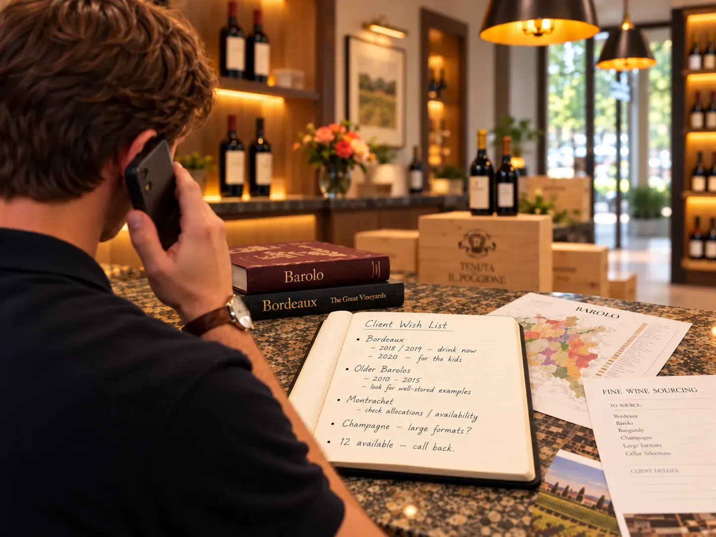 Fine wines for personalized private wine sourcing