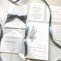 Jewish wedding suite with blue ribbon
