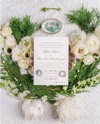 Wedding invitation close up