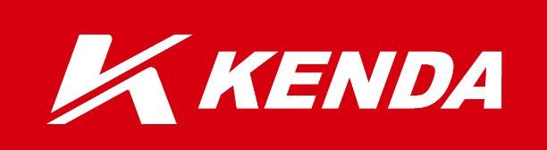 Kenda Tires logo white with red background