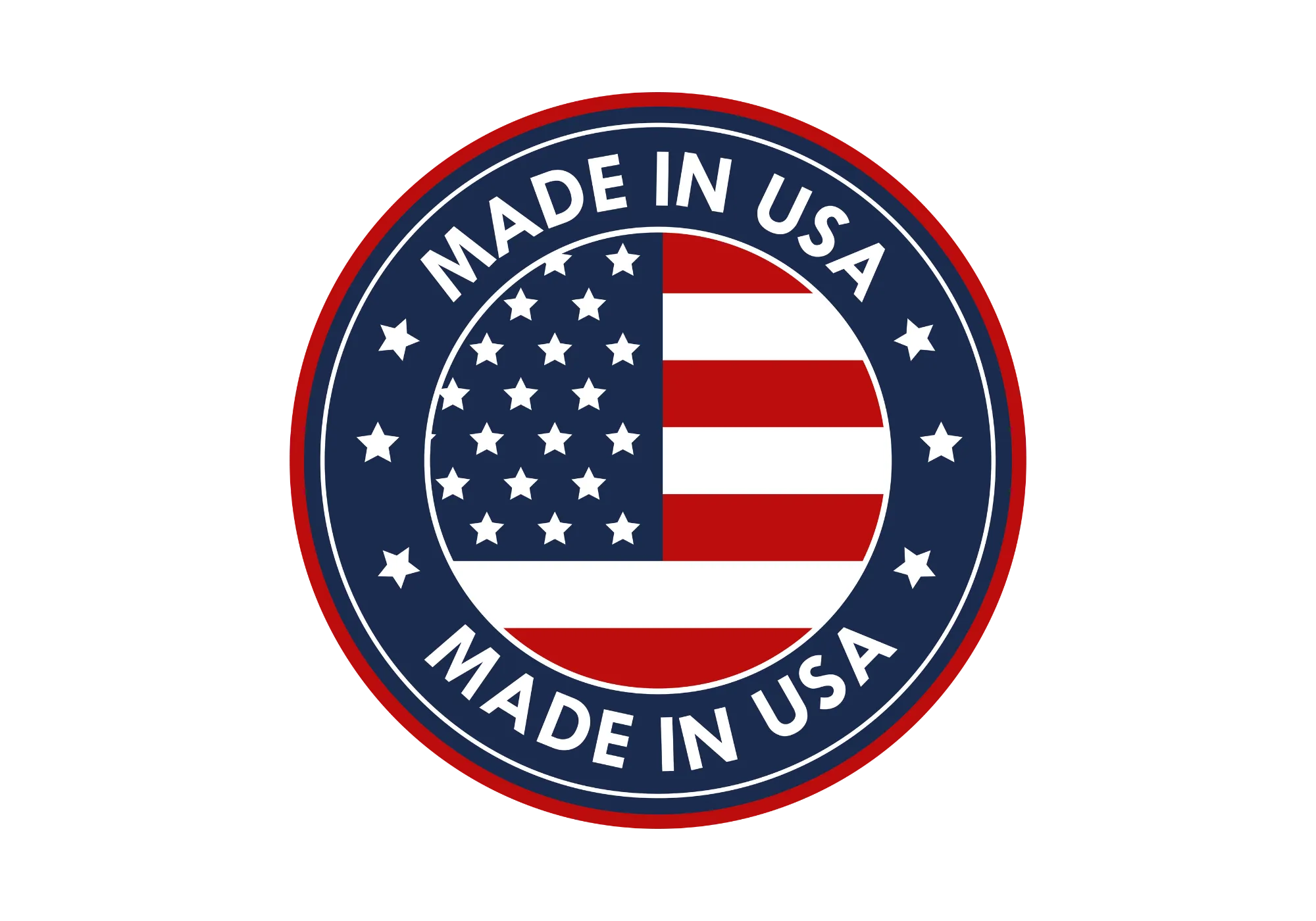 USA flag icon representing US formulated products, no human shapes