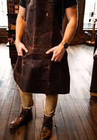 Man in leather apron