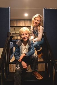 Kids in camper on second floor