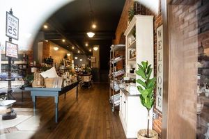 Downstairs retail area through front window