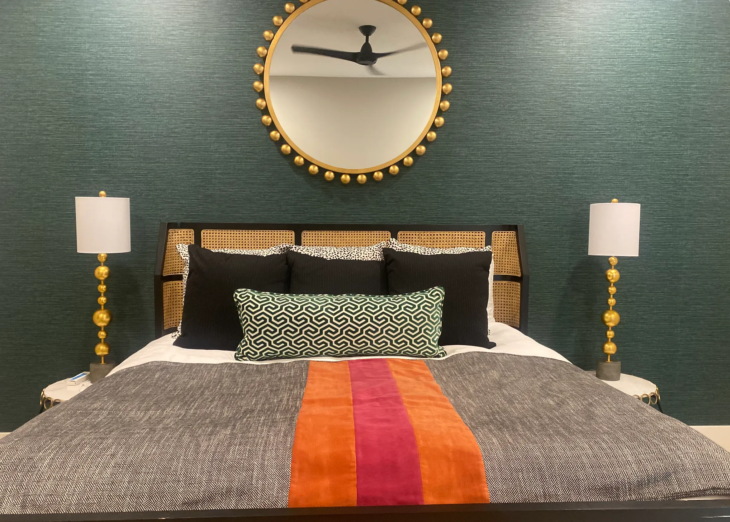Artistic merchandise presentation with complementary color scheme, featuring only products without humans