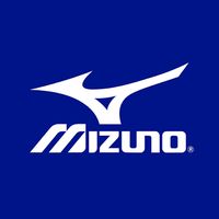 the logo of the mizuno company. 