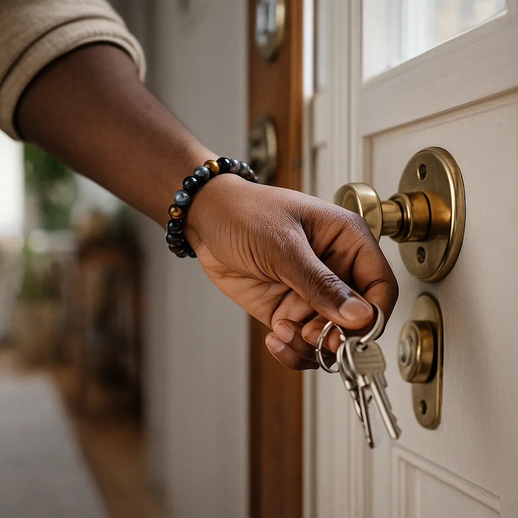 Vika bracelet hematite, Black obsidian, Toger's eye bracelet