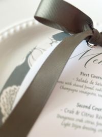 Custom wedding menu