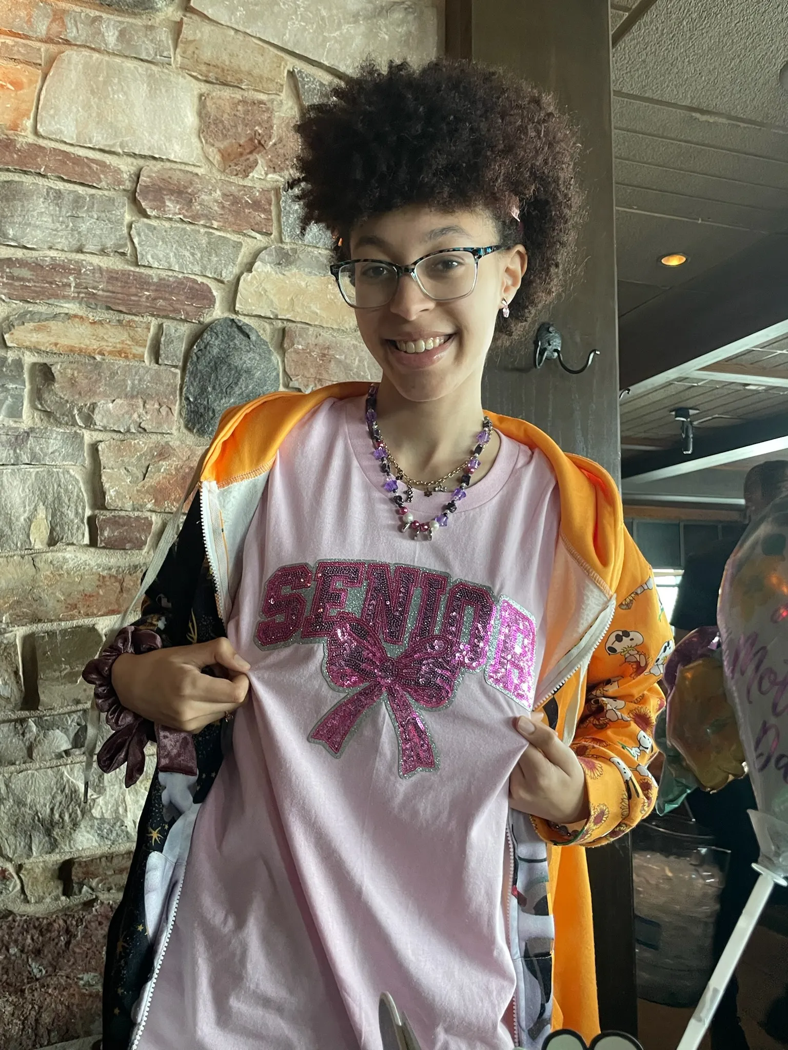Custom pink Senior graduation T-shirt created by Created To Worship