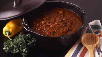 Stew in a cast iron pot.