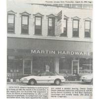 New Face. Photograph by Merri Chapman. Nappanee Advance News, August 31, 1994.