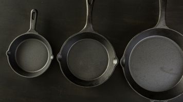 Cast iron skillets.