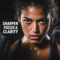 Fit woman standing over barbell in gym with Enhance Pump & Endurance text, highlighting a selection of supplements for pump and stamina.