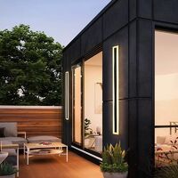 Elegant linear outdoor wall lights 