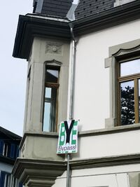 #ByeBypass - Nein zum Bypass: Die Fahne für deinen Balkon