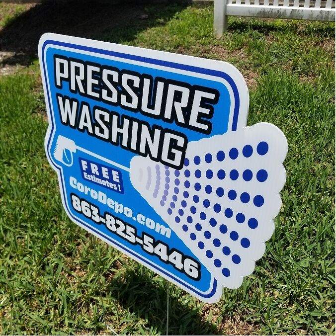 Heavy Duty Yard Sign Stakes and Pressure Washing Yard Signs