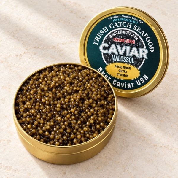 Royal Amber Caspian Breeze Beluga Sturgeon caviar
