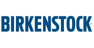 Birkenstock logo, classic footwear brand with heritage typography and cork texture elements. No human shapes.