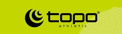 Topo logo with mountain graphic element, outdoor gear and apparel brand identity. No human shapes.