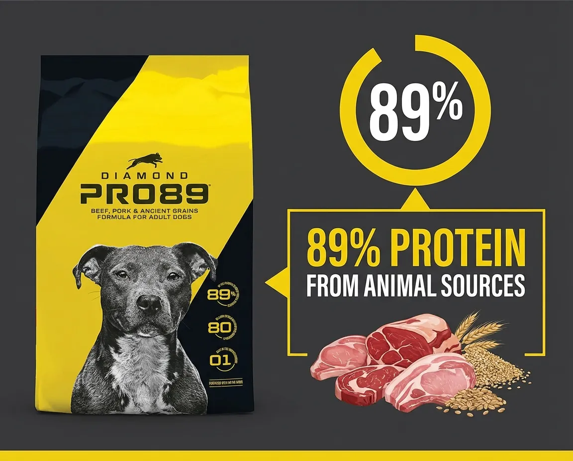 Diamond Pro89 Beef, Pork and Ancient Grains Formula 40 lb dog food