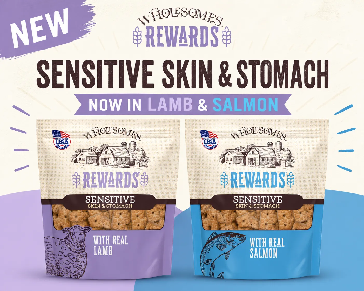Shop Wholesomes Rewards Sensitive Skin and Stomach Dog Treats