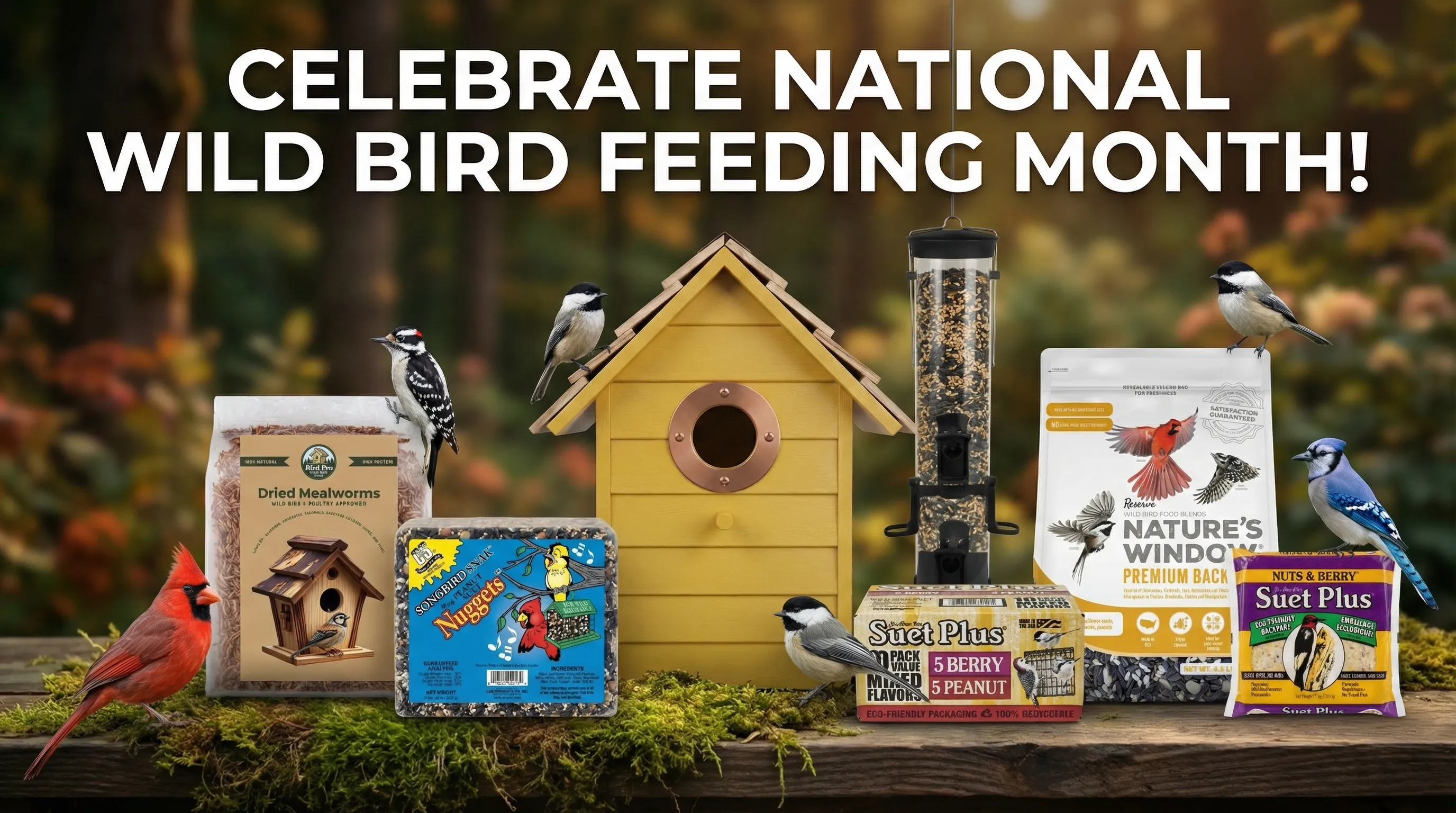 Wild bird feeding month promotions and specials