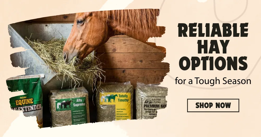 Reliable hay and forage options for horses and livestock — timothy, alfalfa, premium baled and bagged feed available in Galion Ohio at Liberty Farm Home and Garden