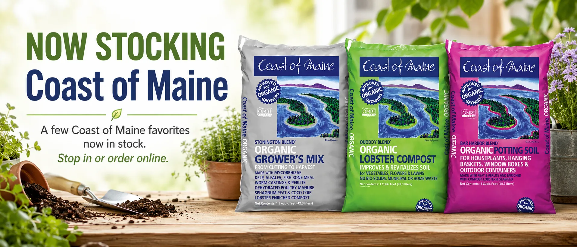 Shop Coast of Maine organic garden products at Liberty Farm Home and Garden