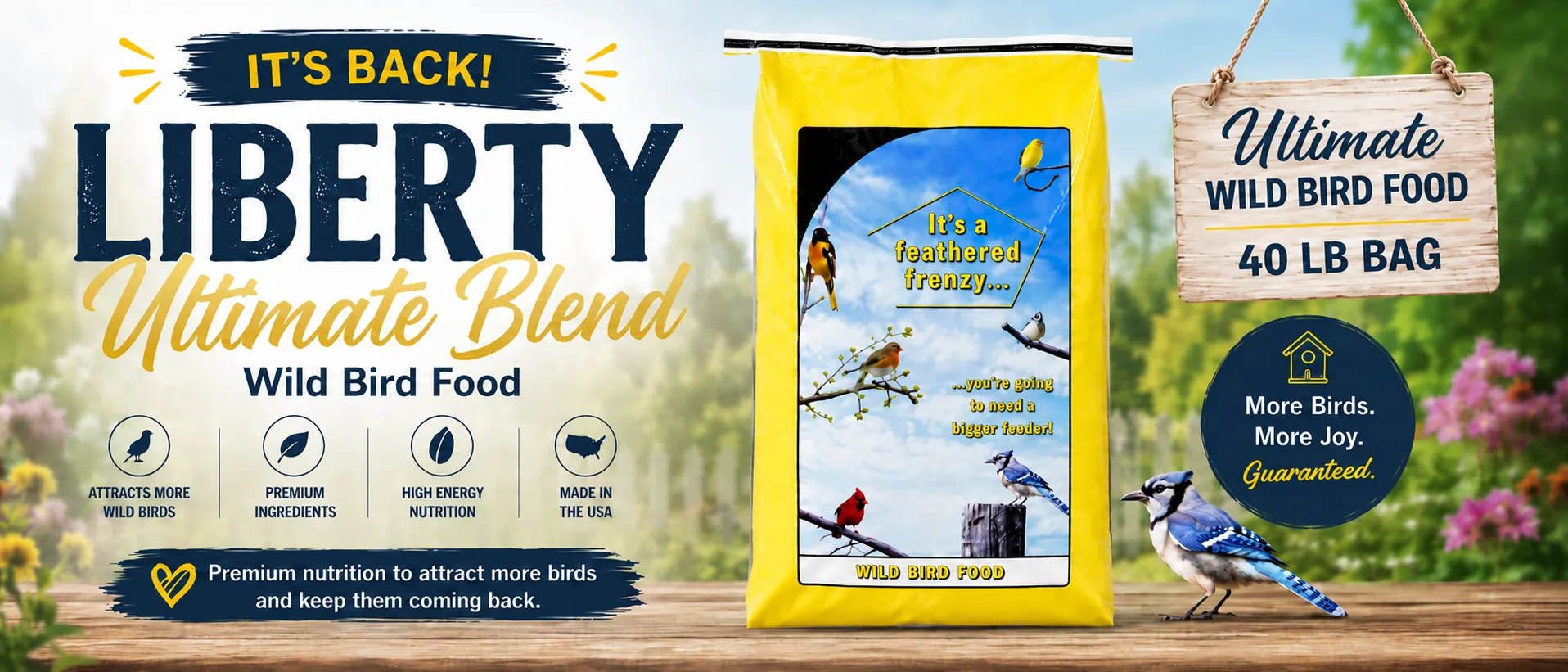 Shop Liberty Ultimate Wild Birdseed 40 lb premium mix at Liberty Farm Home and Garden