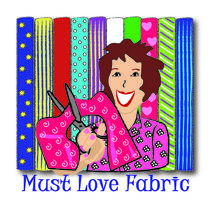 We love fabric here at our small business, and hope you do too!  Bright fabrics, notions, pattern and etc.