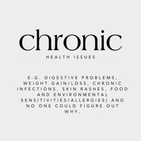 E.g. digestive problems, weight gain/loss, chronic infections, skin rashes, food and environmental sensitivities/allergies) and no one could figure out why.