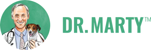 the logo of Dr. Marty's pet food company
